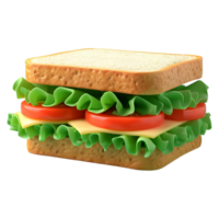 ai generato png di Sandwich contro trasparente sfondo