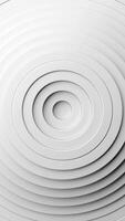 wit circulaire voorwerp met wit centrum. verticaal lusvormige animatie video