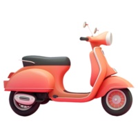 AI generated Png of scooter against transparent Background