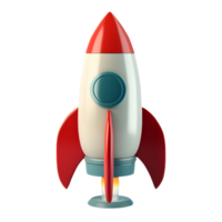 AI generated Png of Rocket against transparent Background