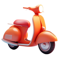 AI generated Png of scooter against transparent Background
