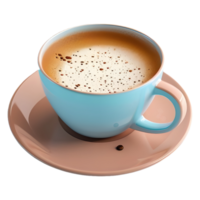 AI generated Png of tea cup coffee against transparent Background