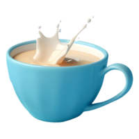 AI generated Png of tea cup coffee against transparent Background