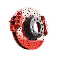 AI generated Png of Disc brake of the vehicle against transparent Background