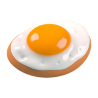 AI generated Png of Fry Egg against transparent Background