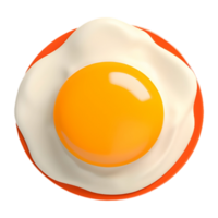 AI generated Png of Fry Egg against transparent Background