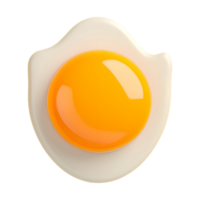 ai generado png de freír huevo en contra transparente antecedentes