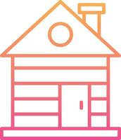 Wood Cabin Vector Icon