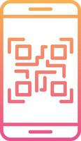 Smartphone Qr Code Vector Icon