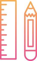 Pencil And Ruler Vector Icon