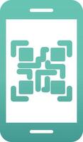 Smartphone Qr Code Vector Icon