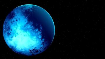 espace mouvement animation de tournant bleu planète video