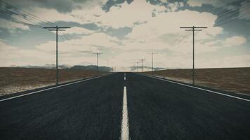 road video animation footage of large highway landscape background views