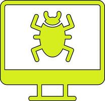 icono de vector de virus informático