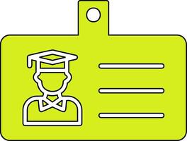 icono de vector de tarjeta de identificación de estudiante