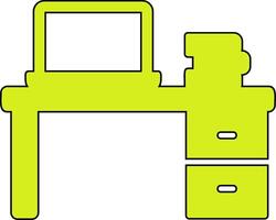 Office Desk Vector Icon