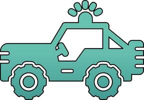 icono de vector de jeep militar