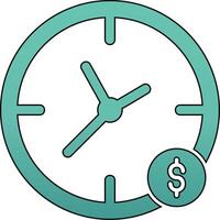 el tiempo es dinero vector icono