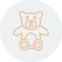 icono de vector de oso de peluche