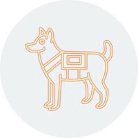 Military Dog Vector Icon