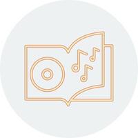 icono de vector de libro de audio