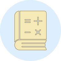 icono de vector de libro de matemáticas