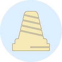 icono de vector de cono de tráfico