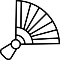 Chinese hand fan Vector Icon