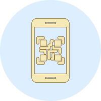 Smartphone Qr Code Vector Icon