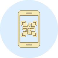 teléfono inteligente qr código vector icono