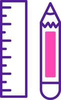 Pencil And Ruler Vector Icon