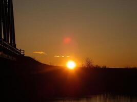 Landscape of the sunset. Beautiful sky. The colors of sunset. photo