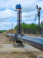 Construction of an oil and gas pipeline. photo