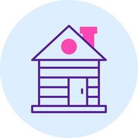 Wood Cabin Vector Icon