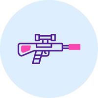 icono de vector de rifle de francotirador