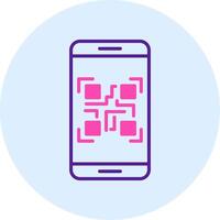 Smartphone Qr Code Vector Icon