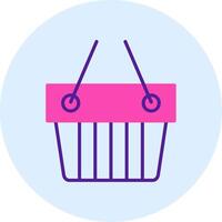 icono de vector de cesta de compras