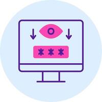 Computer Spyware Vector Icon