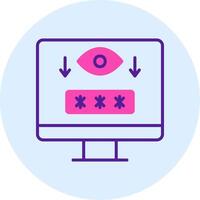 Computer Spyware Vector Icon