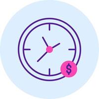 el tiempo es dinero vector icono