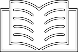 icono de vector de libro abierto