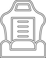 Car Seat Vector Icon