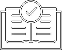 icono de vector de libro abierto