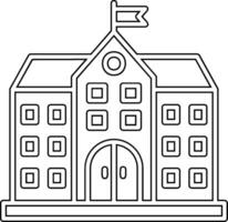 Universidad edificio vector icono