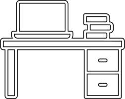 Office Desk Vector Icon