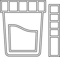 orina prueba vector icono