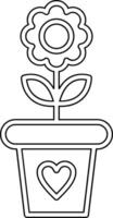 Flower Pot Vector Icon