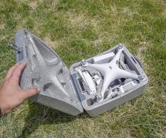 Open case with quadrocopters DJI Phantom 4 photo