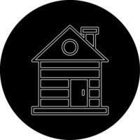 Wood Cabin Vector Icon