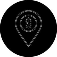 Dollar Location Vector Icon